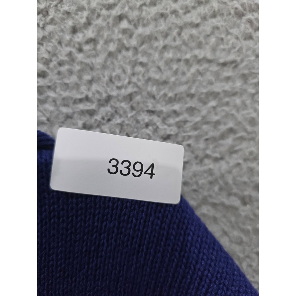 Brit.NY Blue 100% Cotton American Flag Knit Hoodie Sweater Medium Patriotic - Picture 10 of 10